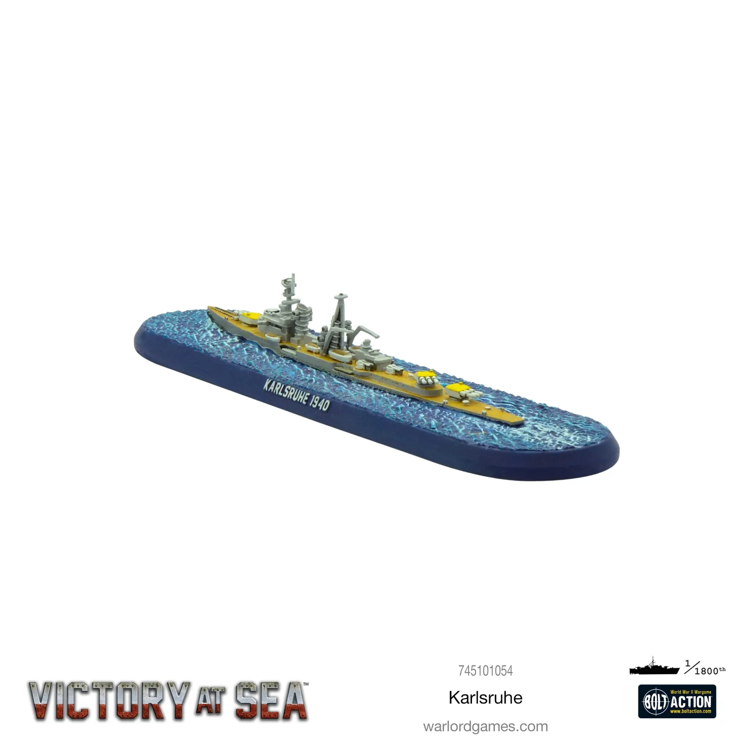 Bolt Action Victory at Sea Karlsruhe navire miniature Kriegsmarine