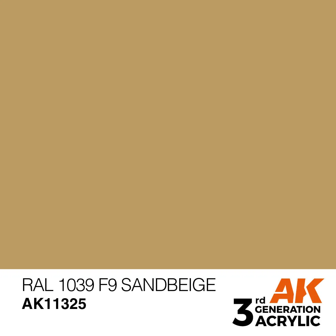AK Interactive 3Gen RAL 1039 F9 Sandbeige peinture 17ml