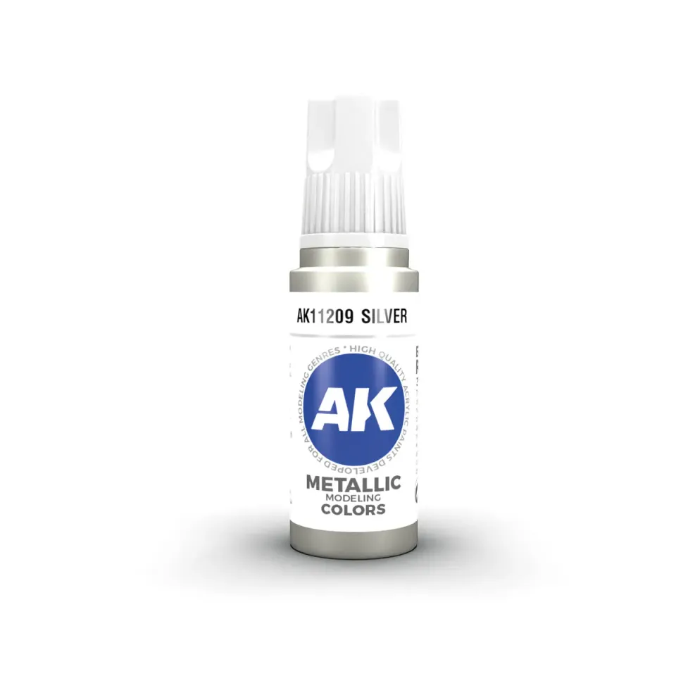 AK Interactive 3Gen Silver peinture métallique 17ml