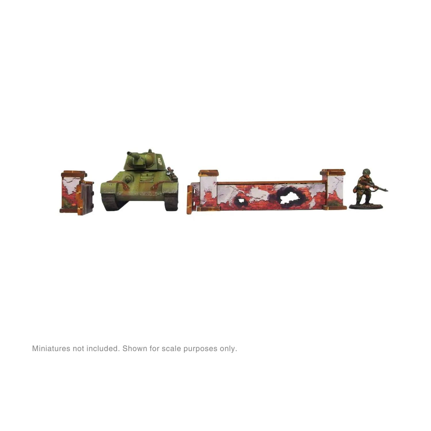 Bolt Action Pre-Painted WW2 Ostfront Stalingrad Walls Low murs HDF