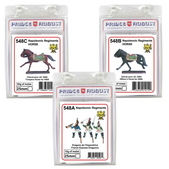 Prince August PA548 Dragons Impératrice Lot 3 moules 25mm
