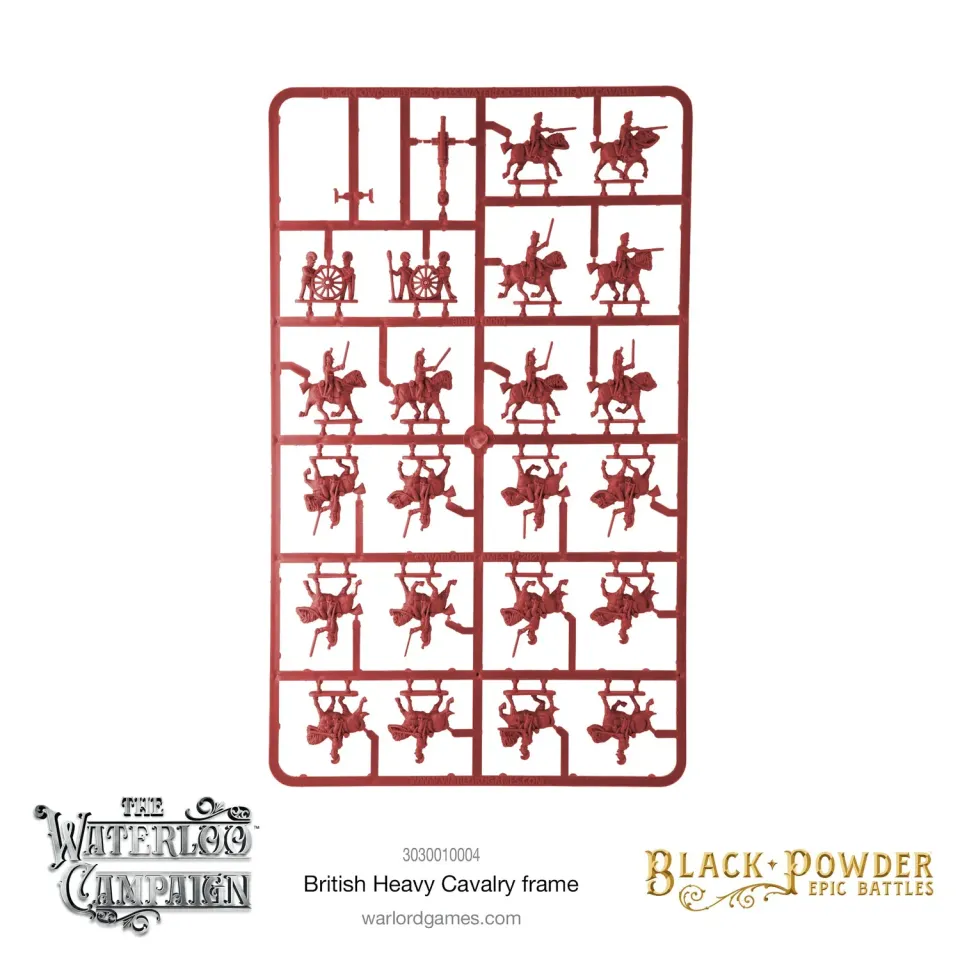 Bolt Action Epic Battles Waterloo British Heavy Cavalry sprue plastique