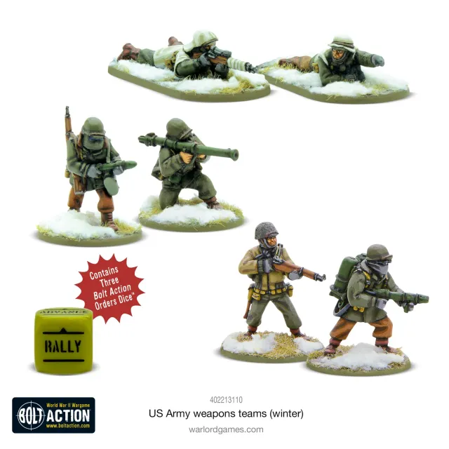 Bolt Action US Army Winter équipes d’armes boîte résine