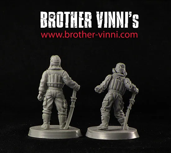Brother Vinni Fighter Pilot figurines 28mm x2 zombie