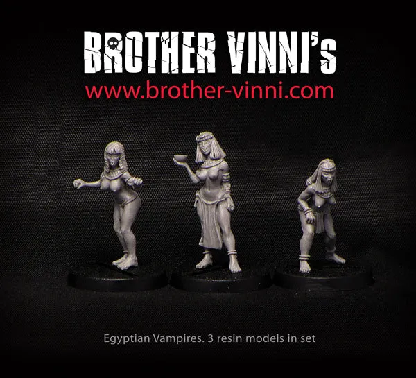 Brother Vinni Egyptian Vampire Ladies figurines résine 28mm x3