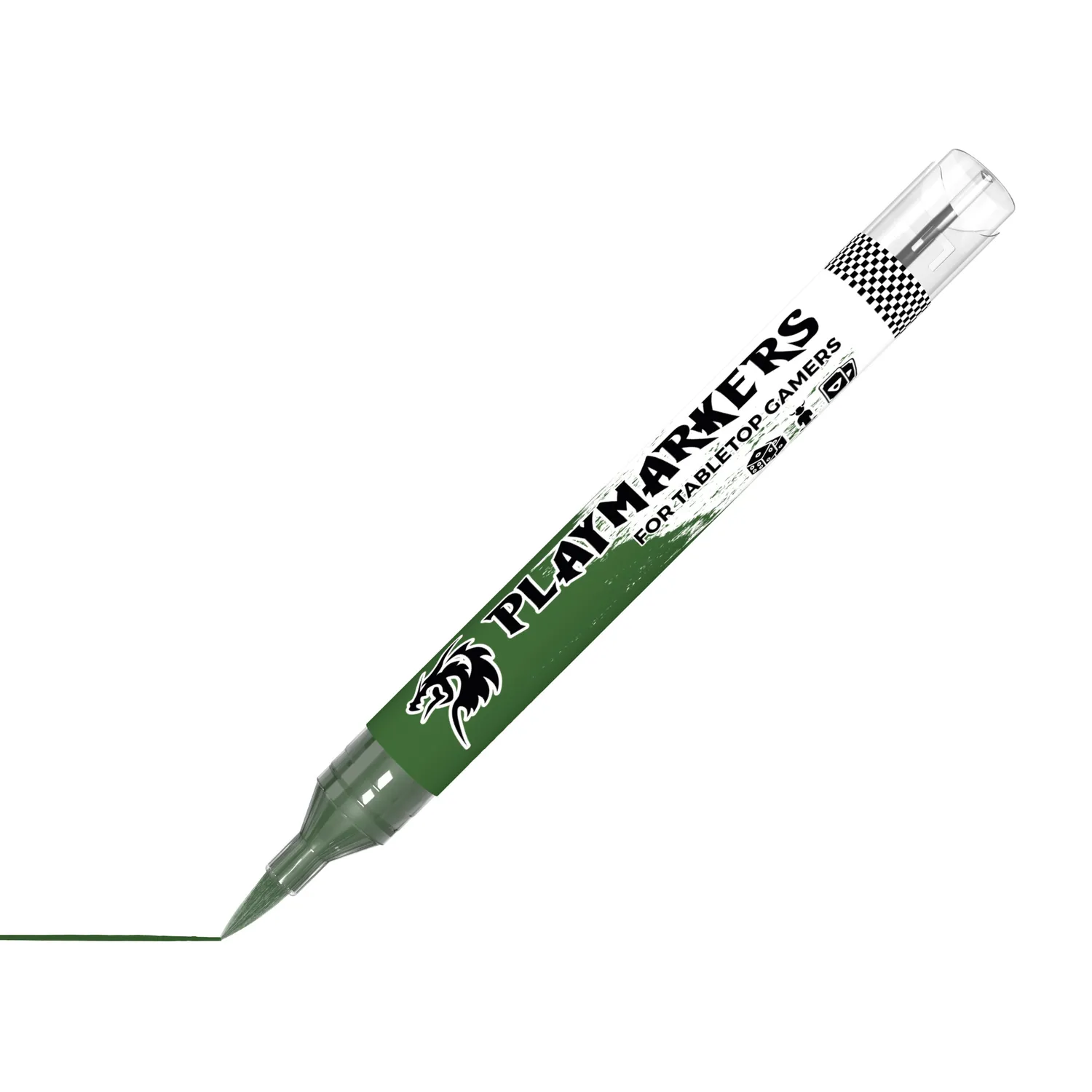 Playmarker Vert Foncé feutre acrylique pointe pinceau mate