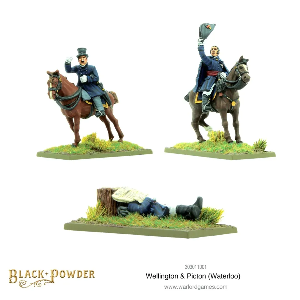 Black Powder Wellington & Picton figurines métal montées Waterloo