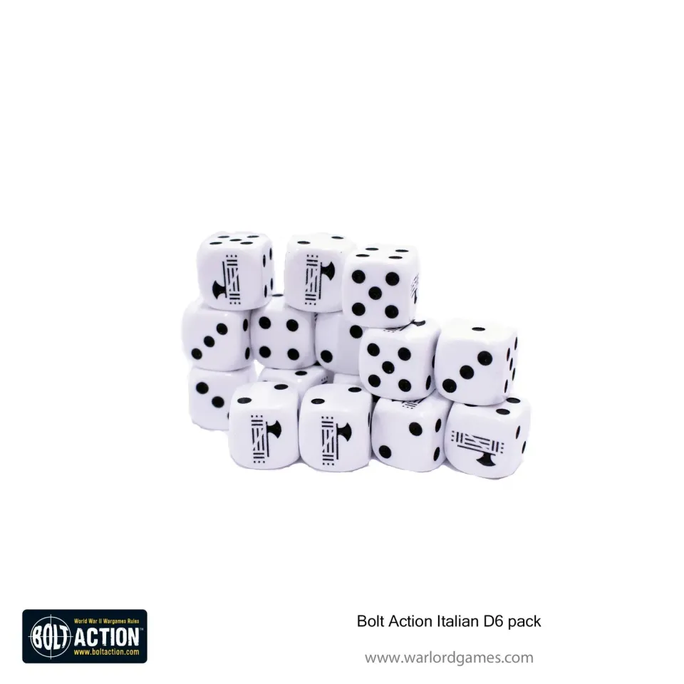Bolt Action Italian D6 pack dés 15 mm armée italienne