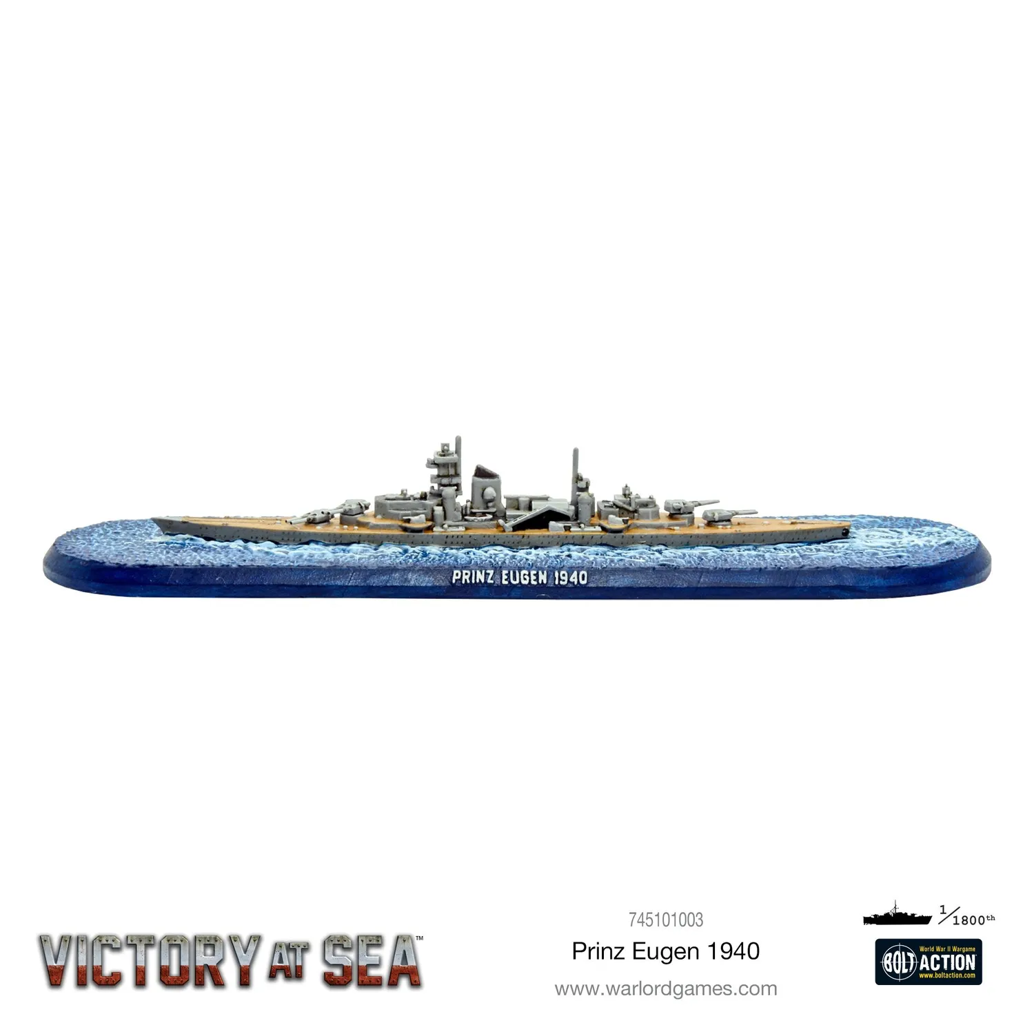 Victory at Sea Prinz Eugen croiseur Kriegsmarine résine