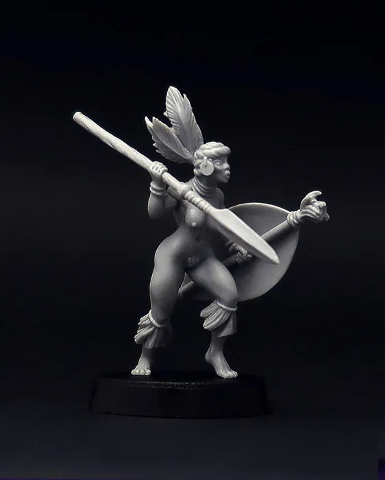 Brother Vinni African Tribal Female Warrior figurine 28mm