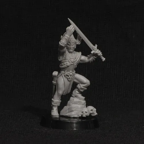 Brother Vinni barbare homme figurine résine 28mm fantasy