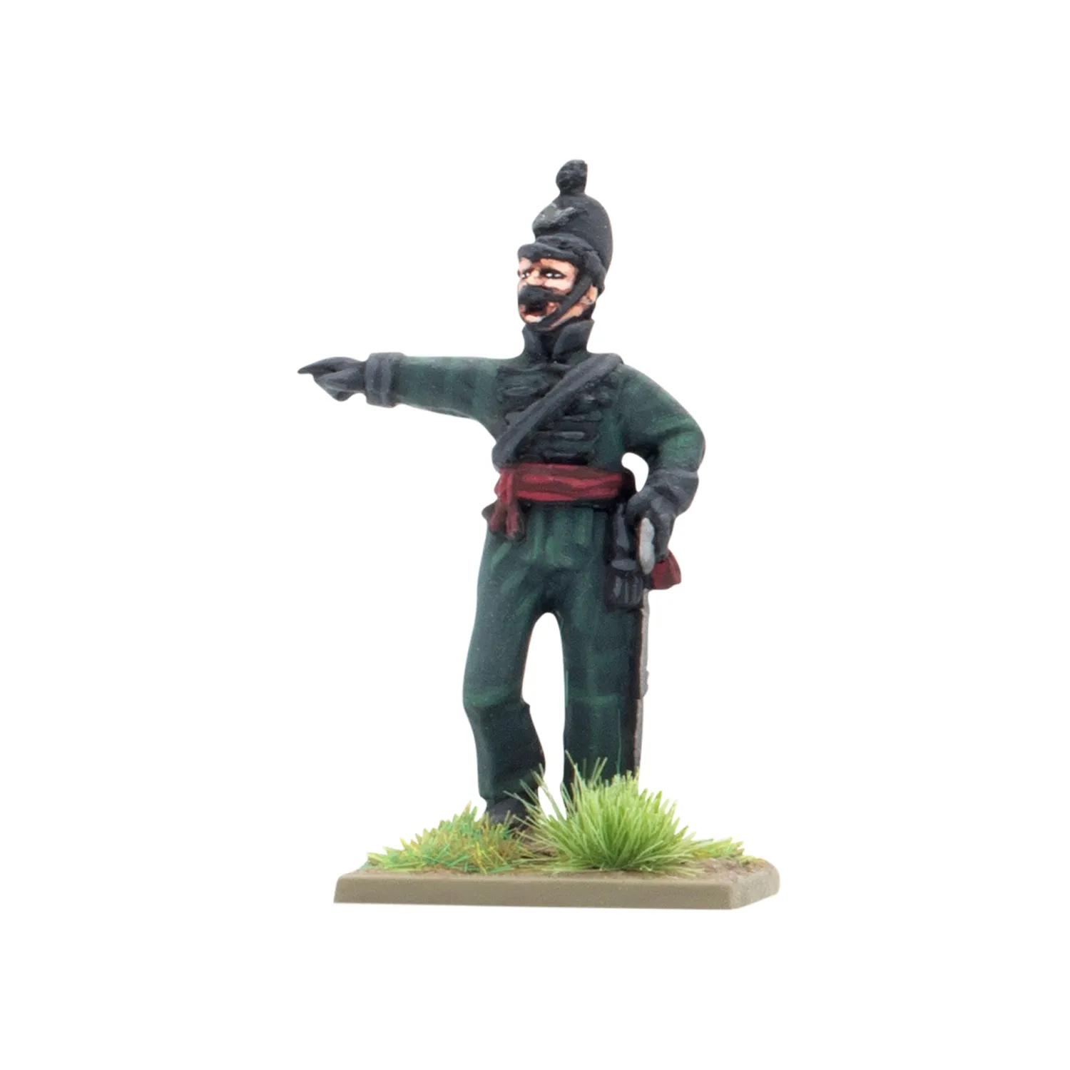 Bolt Action Black Powder Crimean War British Rifle Brigade in shakos command figurines métal
