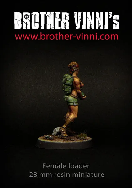 Brother Vinni Loader Female Guard figurine résine 28mm soldate