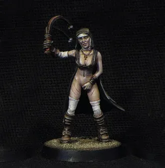 Brother Vinni Nonne flagellante figurine résine 28mm fouet