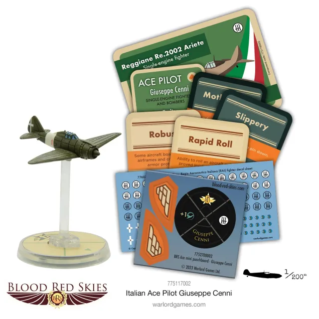 Blood Red Skies Giuseppe Cenni avion Re.2002 résine