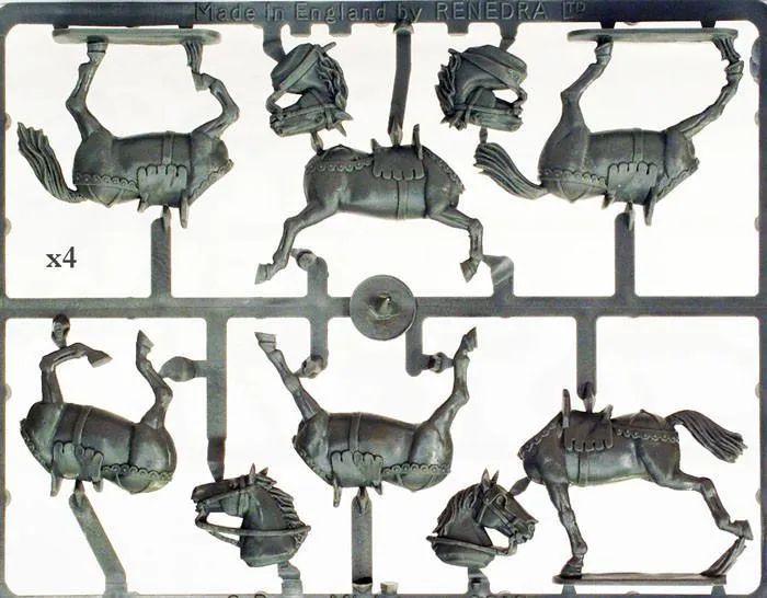 Bolt Action Wars of the Roses Mounted Men-at-Arms (1450-1500) figurines plastique 12