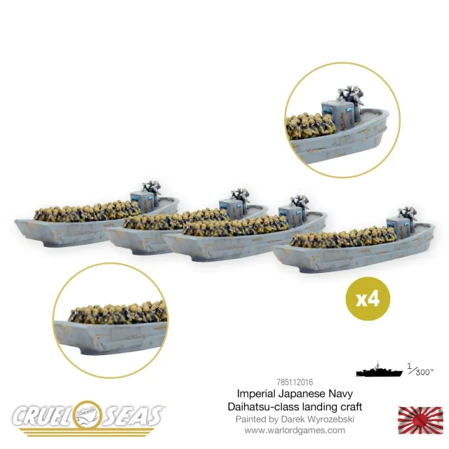 Warlord Cruel Seas Daihatsu péniche débarquement marine japonaise métal