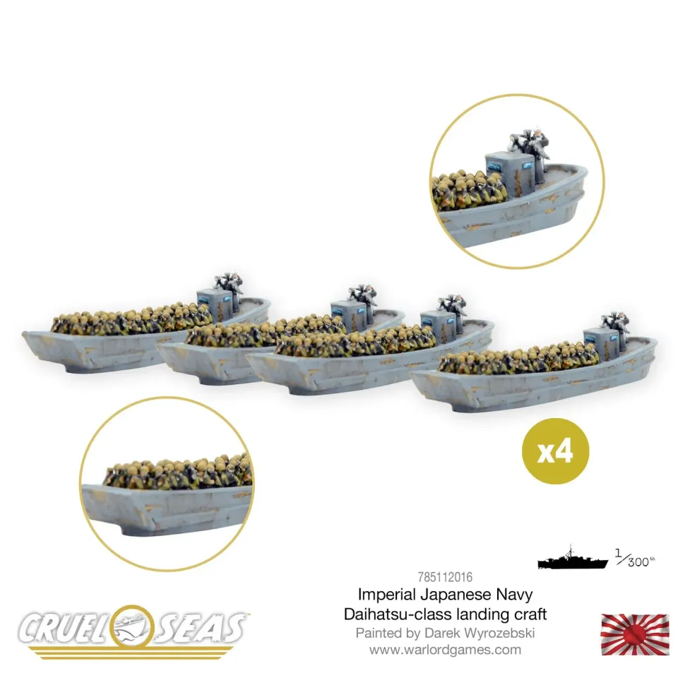 Warlord Cruel Seas Daihatsu péniche débarquement marine japonaise métal