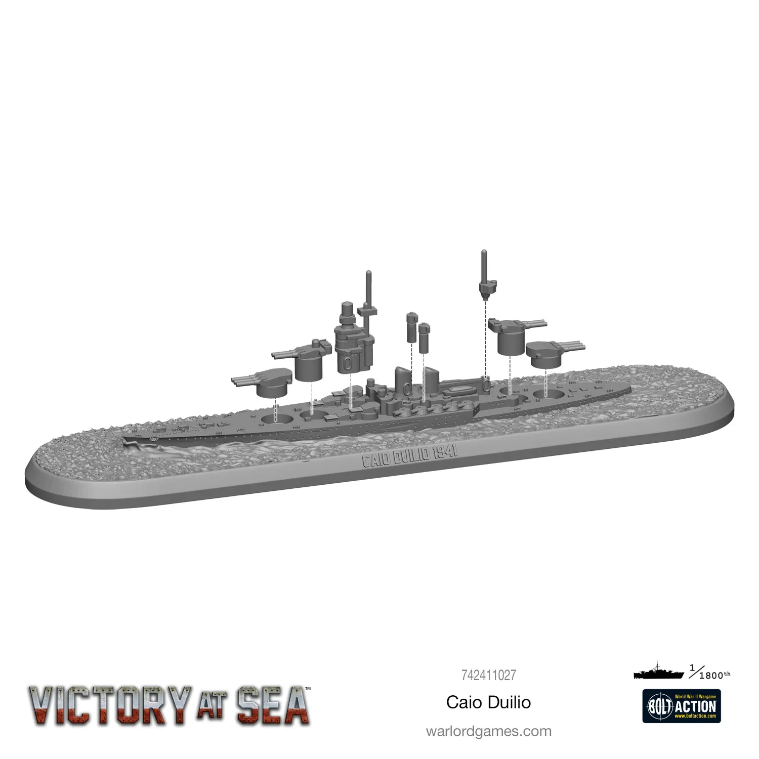 Victory at Sea Caio Duilio navire de guerre jeu de figurines