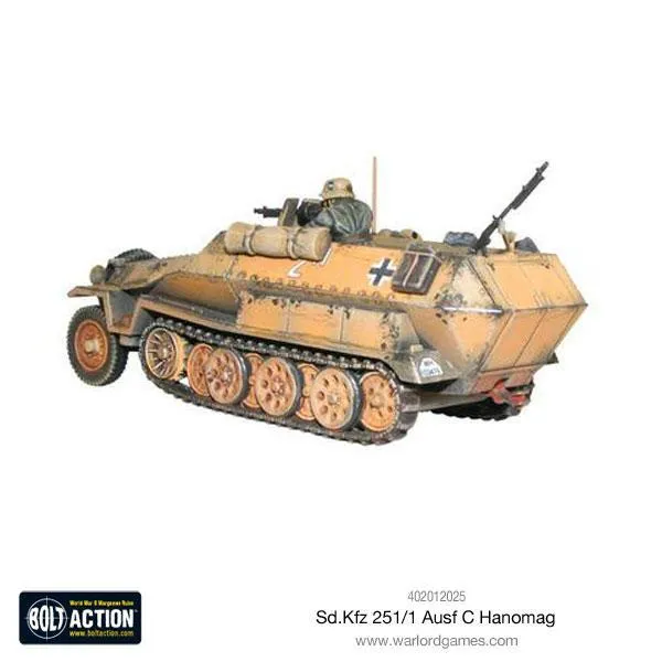 Bolt Action Sd.Kfz 251 C Hanomag half-track plastique