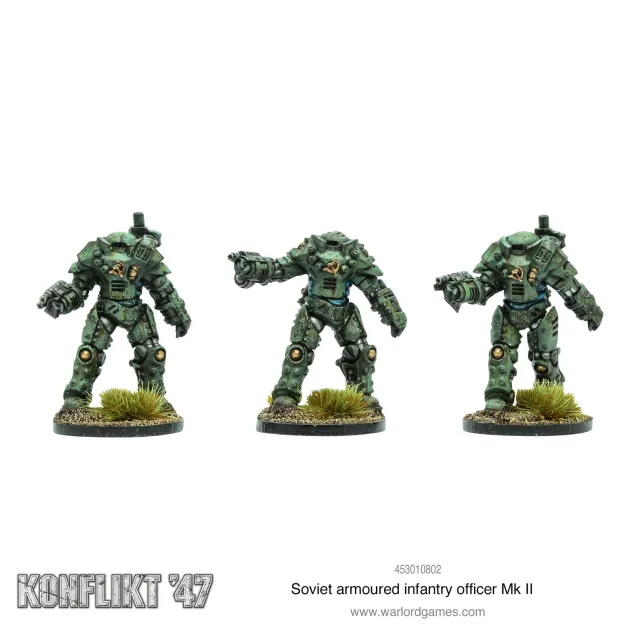 Bolt Action Soviet armoured infantry officer Mk II figurines métal