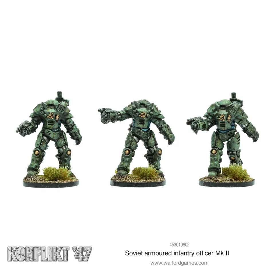 Bolt Action Soviet armoured infantry officer Mk II figurines métal