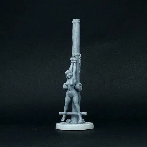 Brother Vinni Femme au Poteau figurine résine 28mm érotique