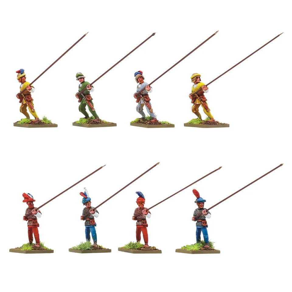 Bolt Action Italian Wars Swiss Pikemen At port 45 figurines métal