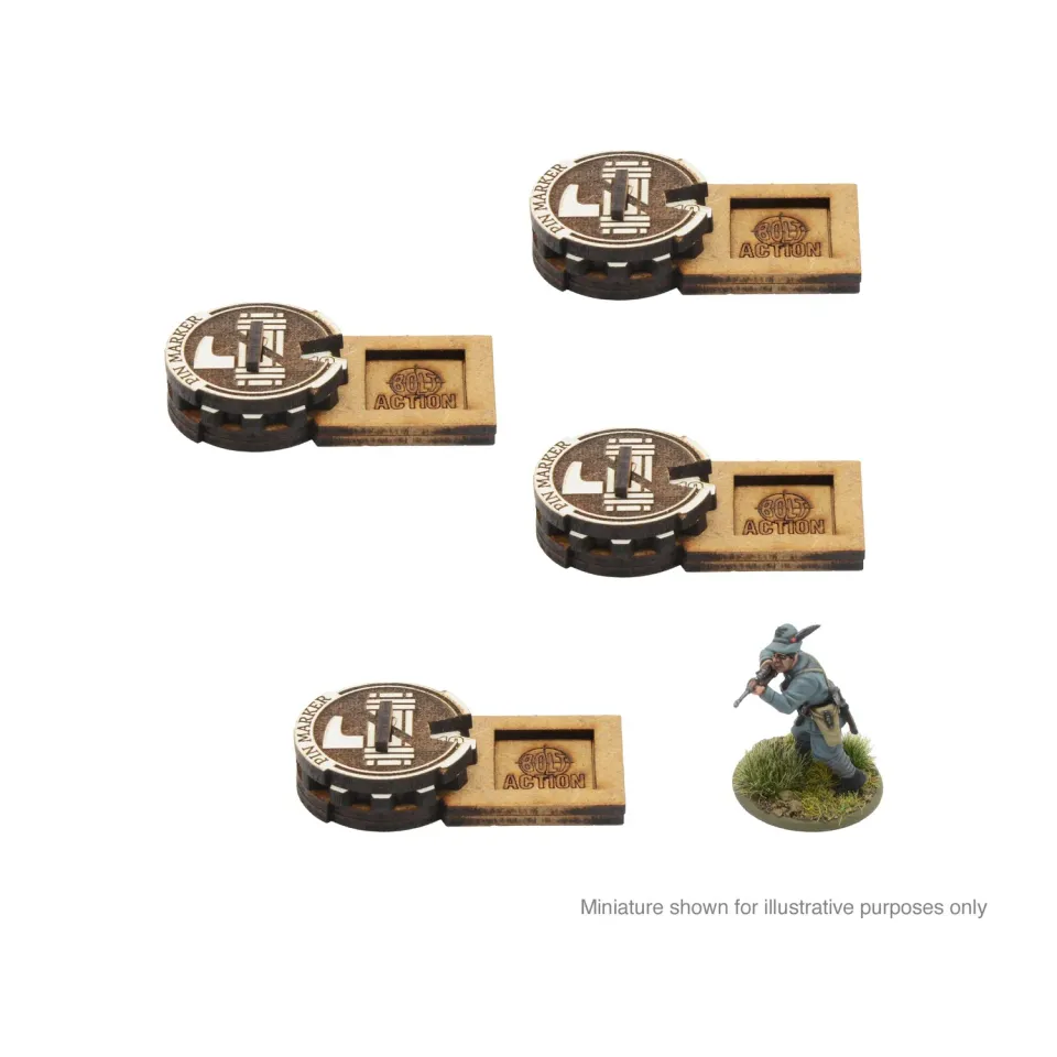 Bolt Action Unit Pin Markers Italy marqueurs MDF 0 à 11