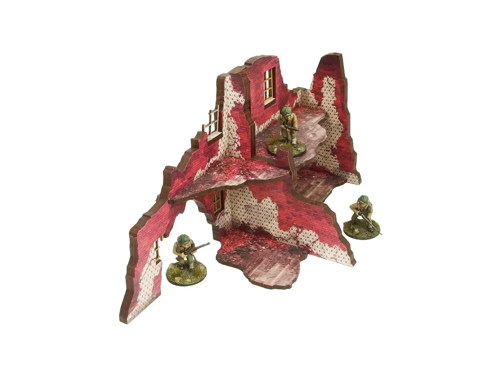 Des Tranchées aux Barricades Bâtiment en ruine décor MDF 28mm 2 niveaux