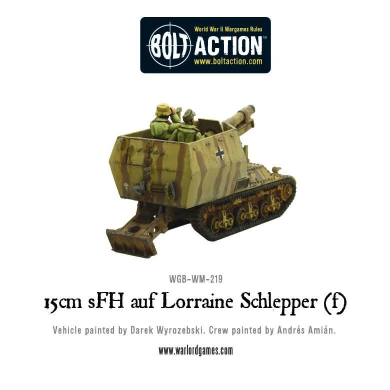 Bolt Action 15cm sFH Lorraine Schlepper canon automoteur