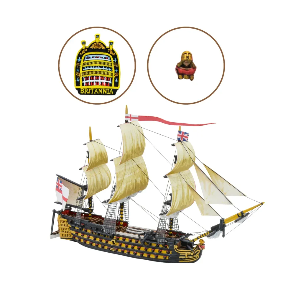 Bolt Action Black Seas HMS Britannia (Royal Navy 1st Rate) navire résine métal bundle