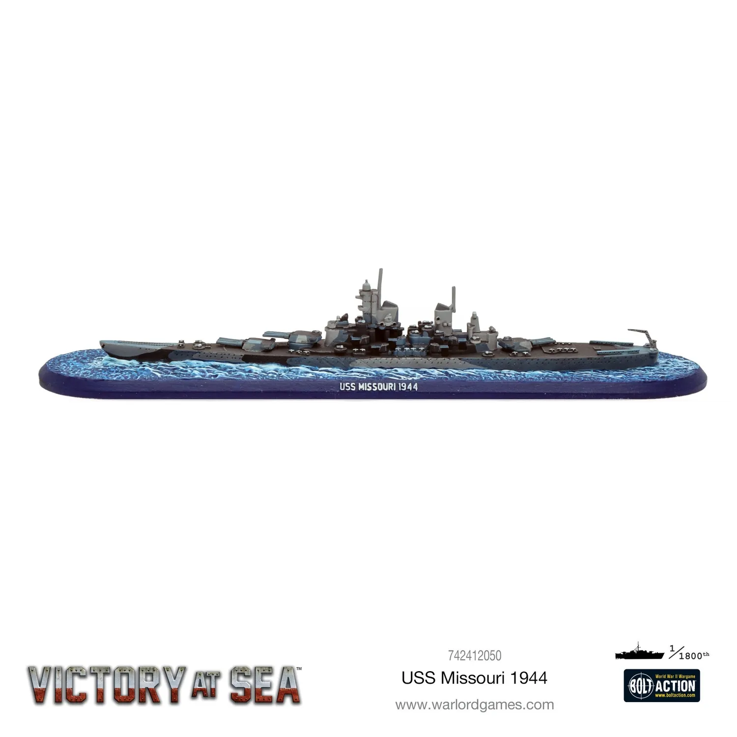 Bolt Action Victory at Sea USS Missouri maquette navale