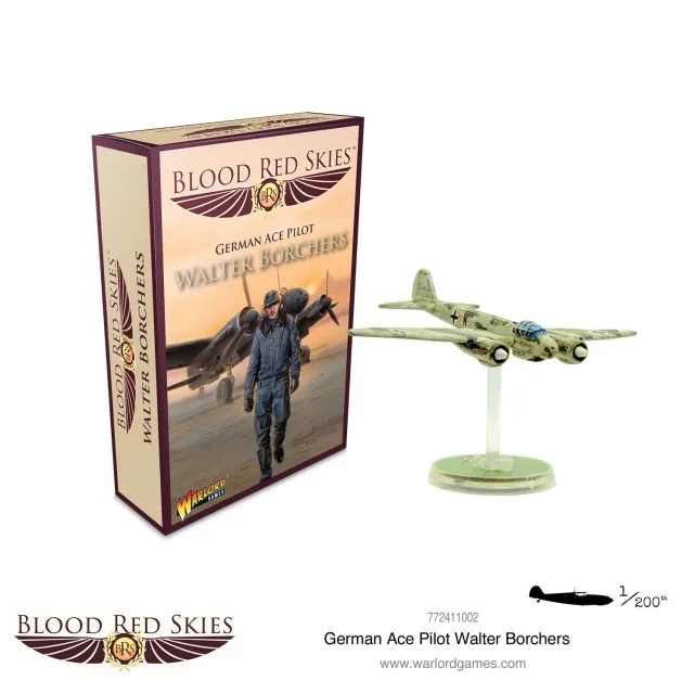 Warlord Games Blood Red Skies Walter Borchers avion Ju 88C résine