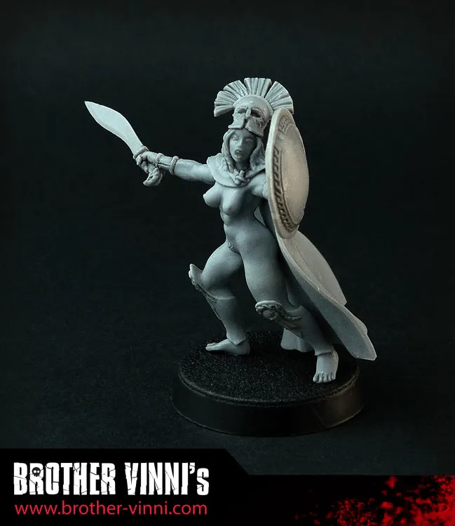 Brother Vinni Greek Hoplite Officer figurine résine 28mm cape