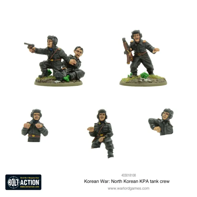 Warlord Games Bolt Action Korean War KPA tank crew figurines métal 6 pièces