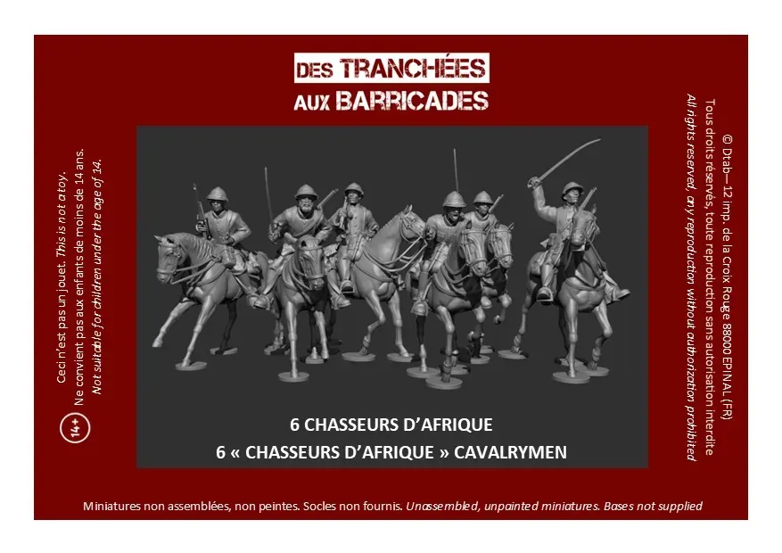 Des Tranchées aux Barricades Chasseurs d’Afrique cavalerie 28mm résine