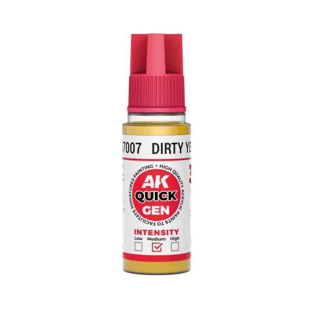 AK Interactive Quick Gen Dirty Yellow peinture 18ml