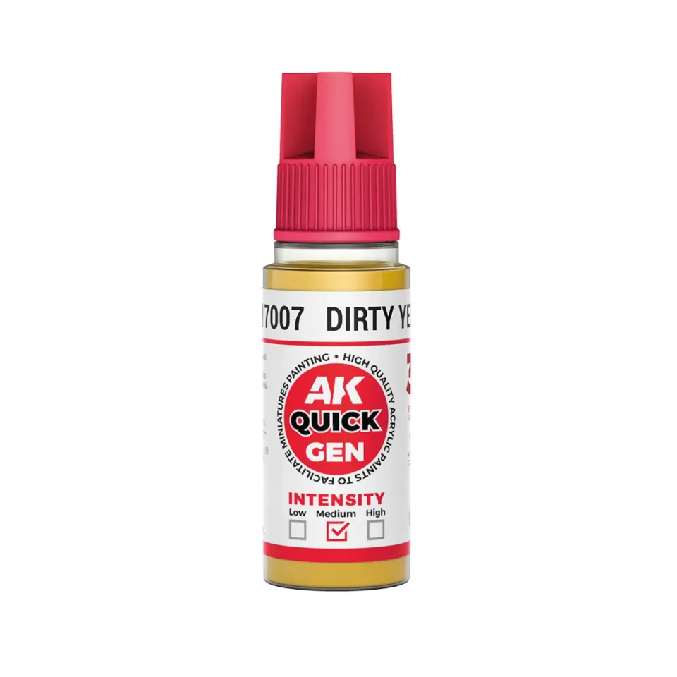 AK Interactive Quick Gen Dirty Yellow peinture 18ml
