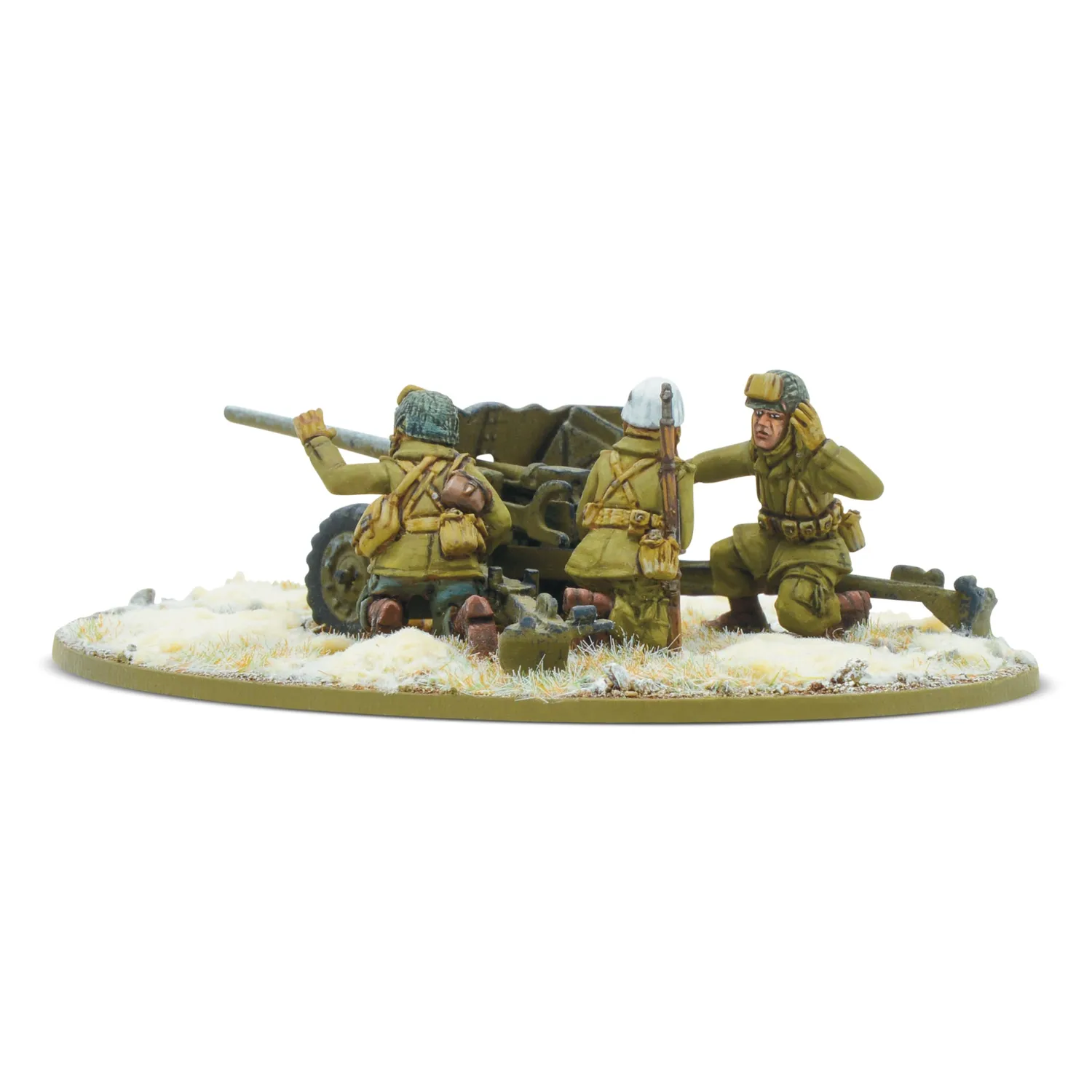 Bolt Action US Airborne Winter 57mm canon figurines hiver