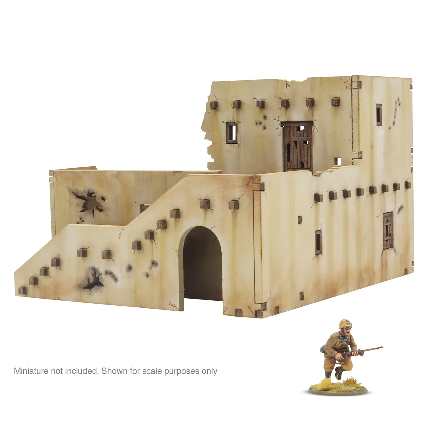 Bolt Action Adobe Building - Ruins décor MDF désert