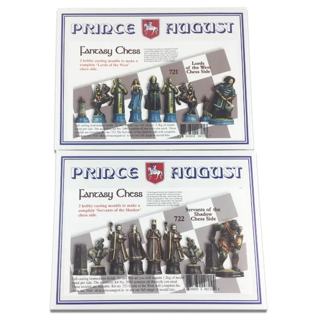 Prince August Fantasy Chess Lords of The West contre Servants of The Shadows moules échecs