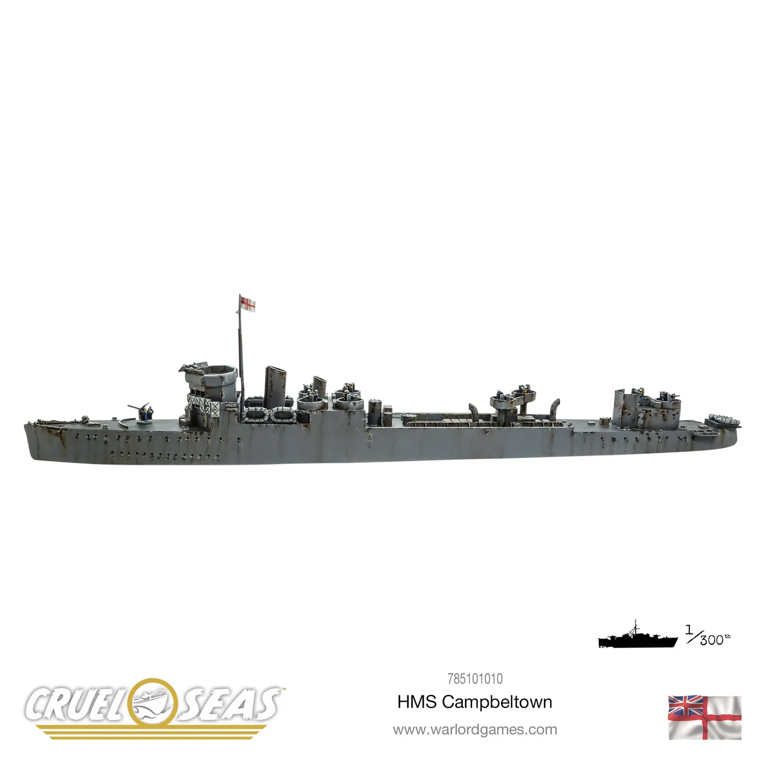Warlord Games Cruel Seas HMS Campbeltown navire résine métal