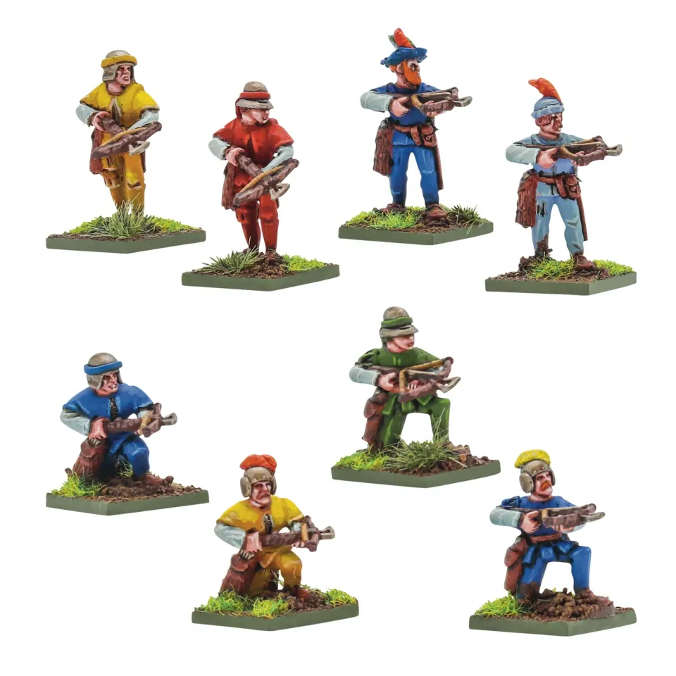 Warlord Games Pike & Shotte Italian Wars Swiss Crossbowmen figurines x8