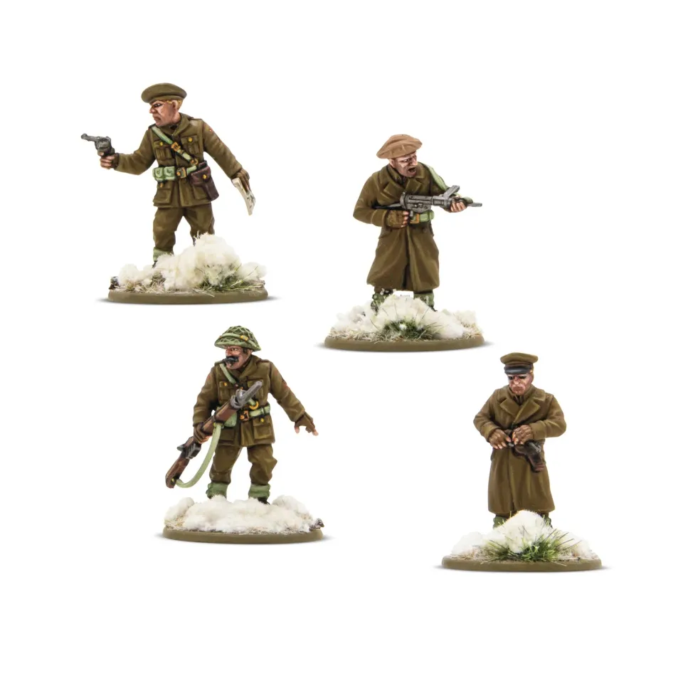 Bolt Action British & Canadian Infantry (Winter) Platoon Commanders figurines hiver