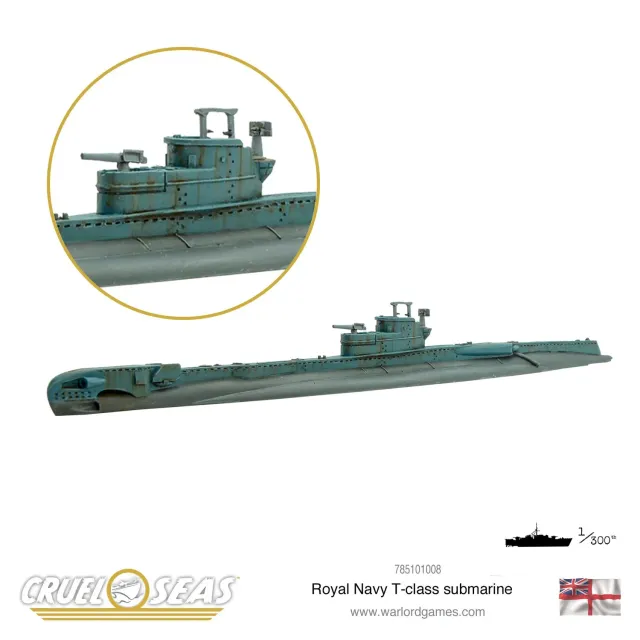 Cruel Seas Royal Navy T-class submarine sous-marin