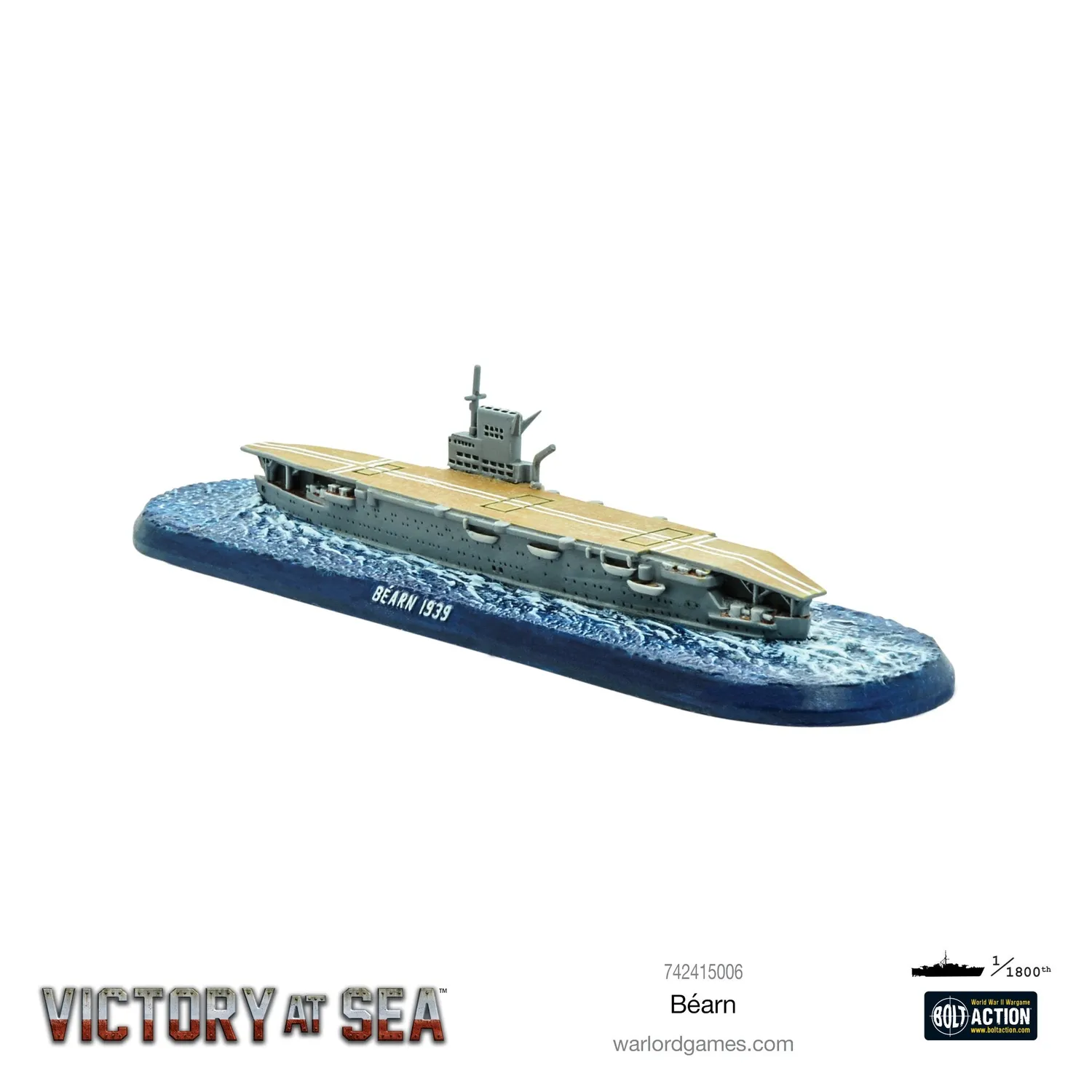 Bolt Action Victory at Sea Béarn porte-avions métal