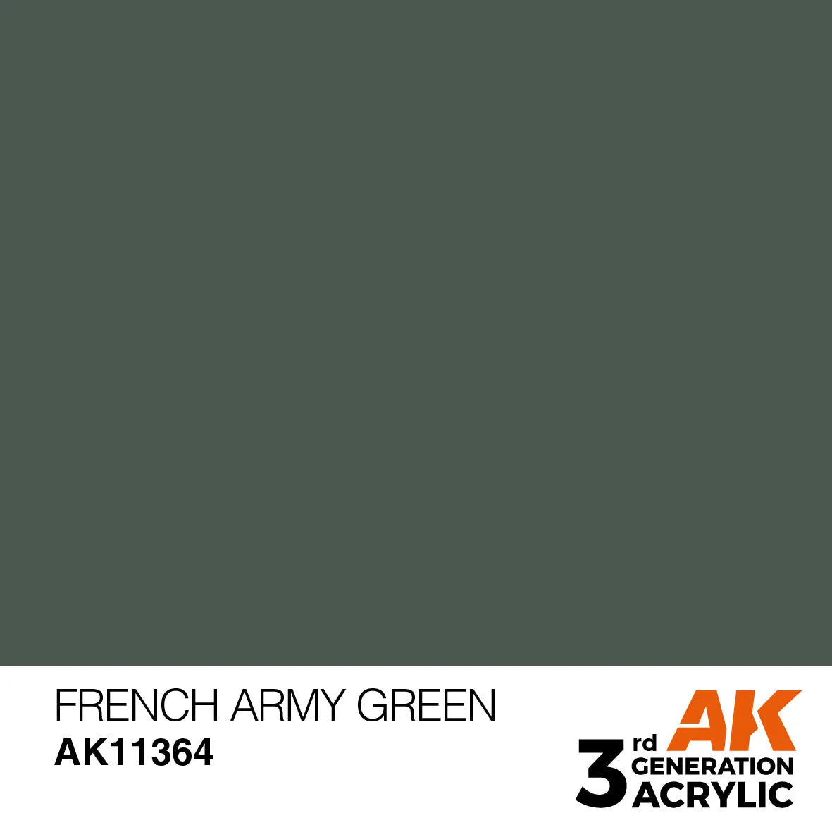 Bolt Action AK Interactive 3Gen French Army Green peinture acrylique 17 ml couvrante