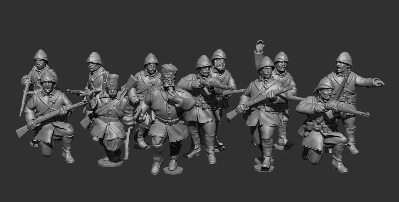 Des Tranchées aux Barricades Armée ottomane fichiers STL 28mm pré-supportés