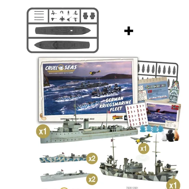 Bolt Action Cruel Seas Kriegsmarine Fleet Boat Deal coffret